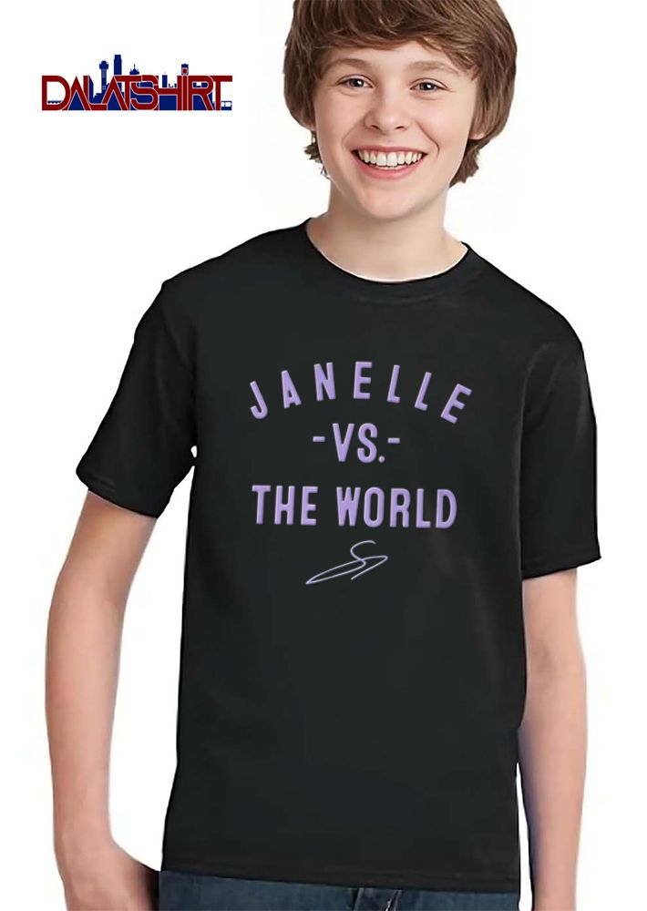 WNBA Janelle Vs The World Bet On Women Purple Arc Text Signature shirt