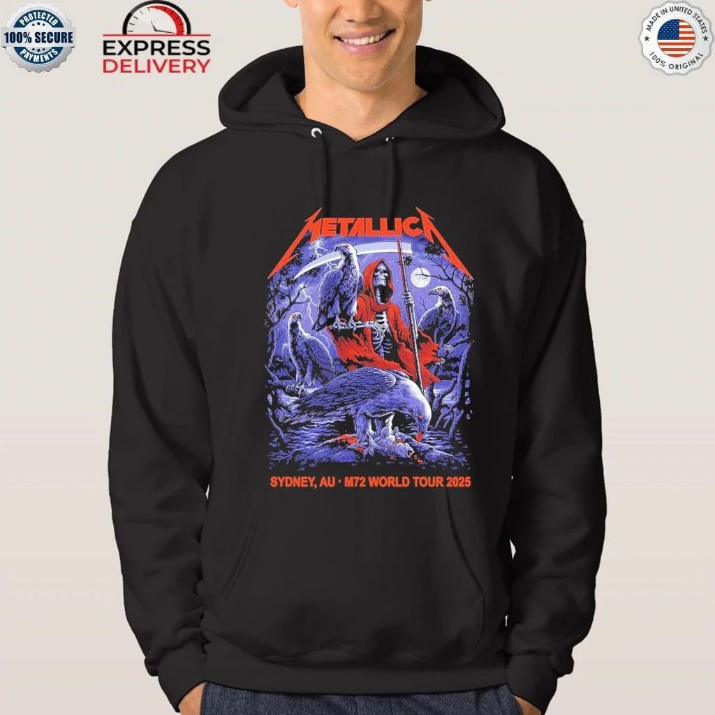 Metallica M72 Sydney Australia Death Pop-up Shop November 15, 2025 Accor Stadium Shirt