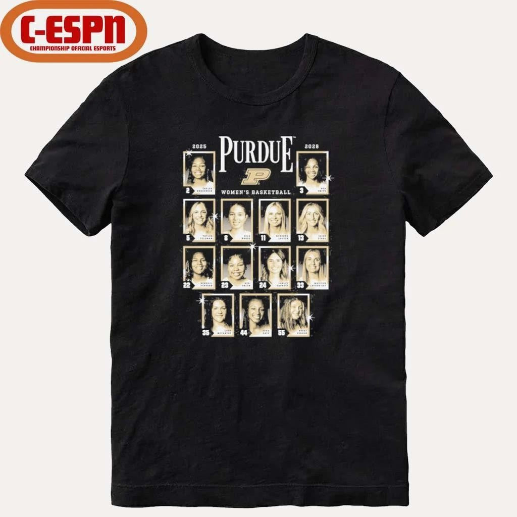 2025-2026 Purdue Women’s Basketball Yearbook Team Shirt