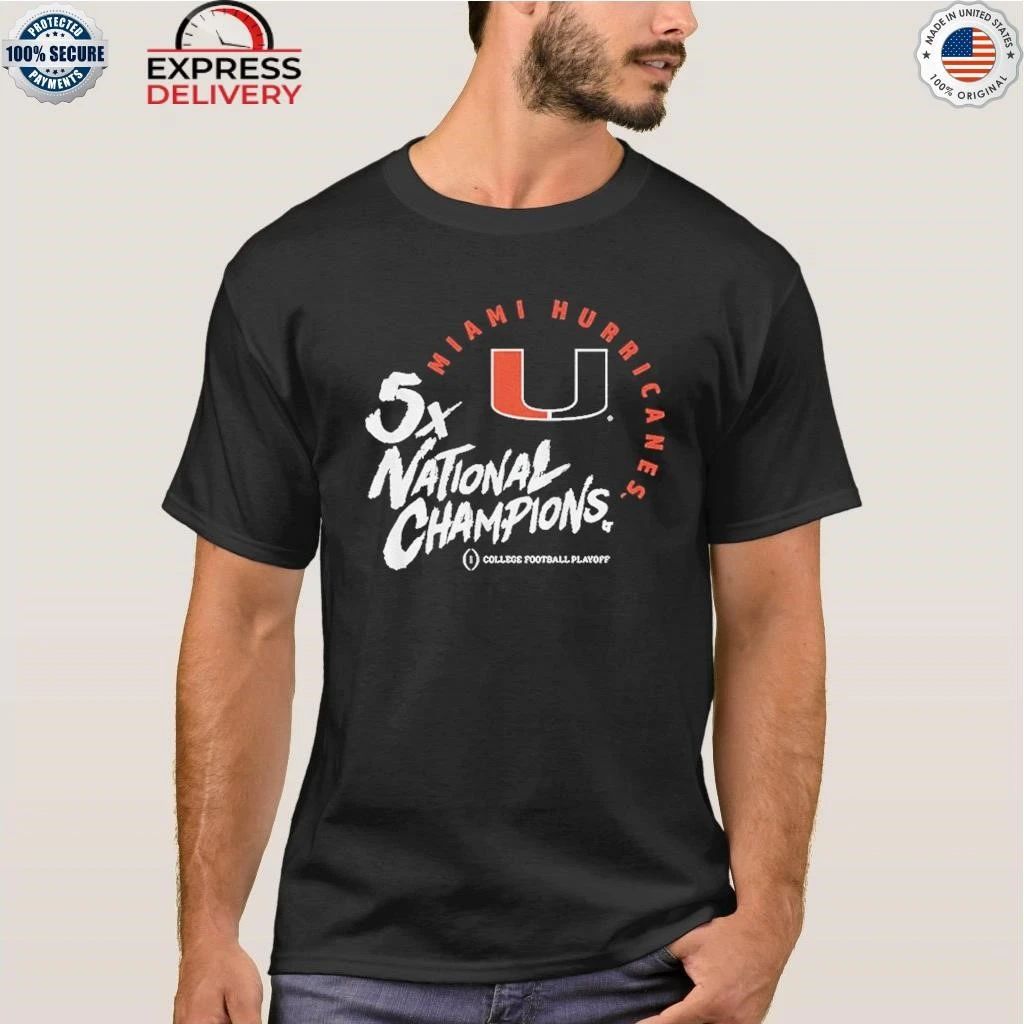 Miami Football 2025 CFP Five-Time National Champions Shirt