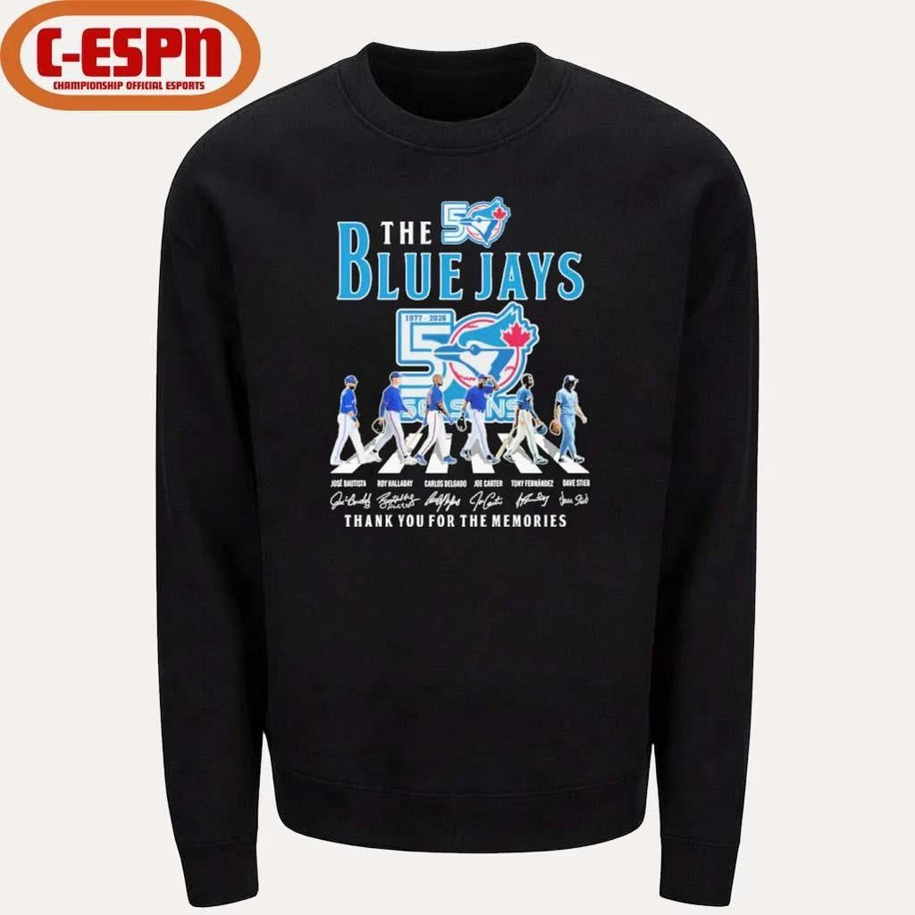 The Blue Jays Abbey Road 50 Seasons 1977-2026 shirt