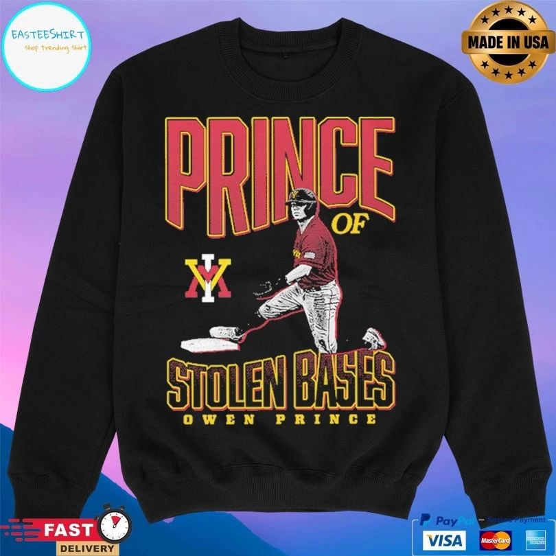 Owen Prince Vmi Keydets Baseball Prince Of Stolen Bases T-shirt