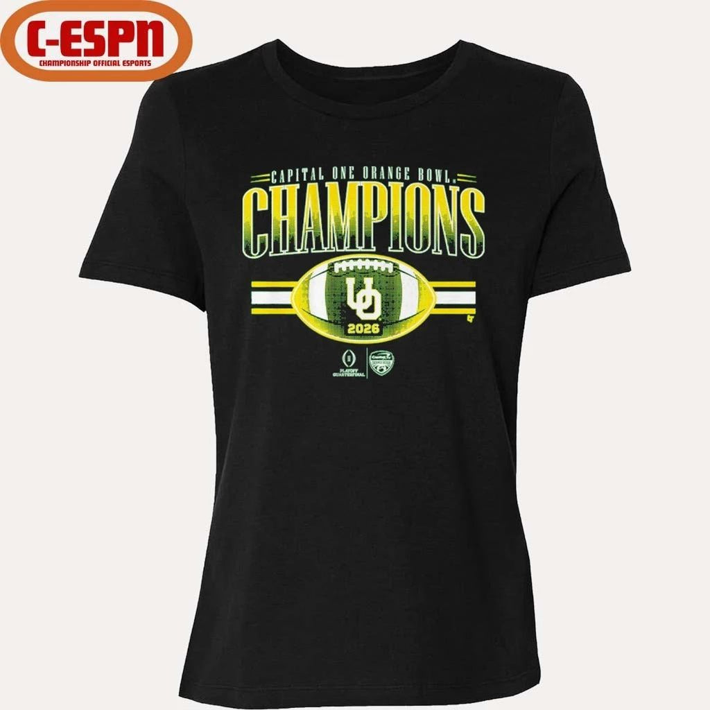 Oregon Football CFP Orange Bowl Champions Shirt