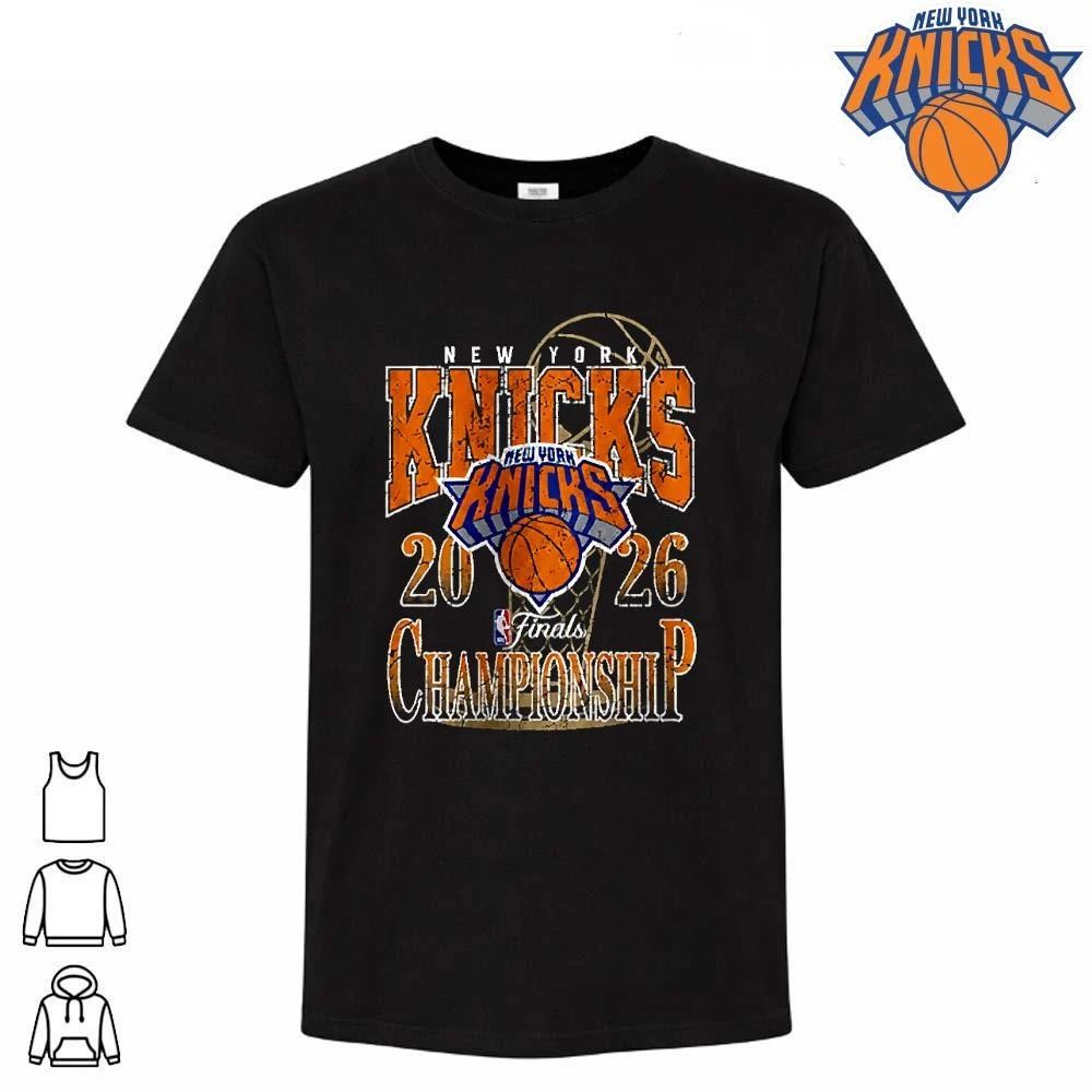 New York Knicks Champions NBA 2026 Finals Championship Vintage Distressed Logo Shirt