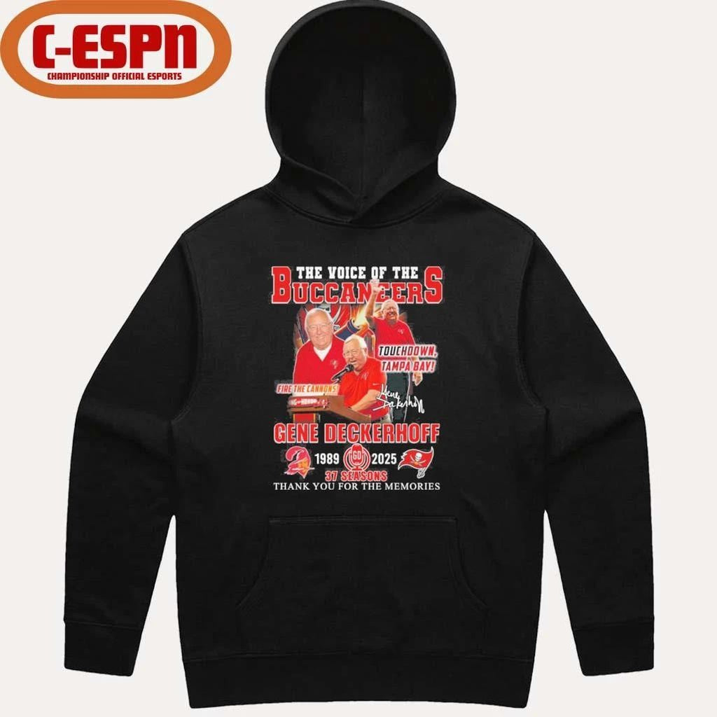 The Voice Of The Buccaneers Gene Deckerhoff 1989-2025 Shirt