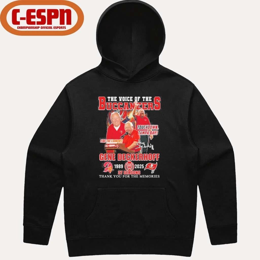 The Voice Of The Buccaneers Gene Deckerhoff 1989-2025 Shirt