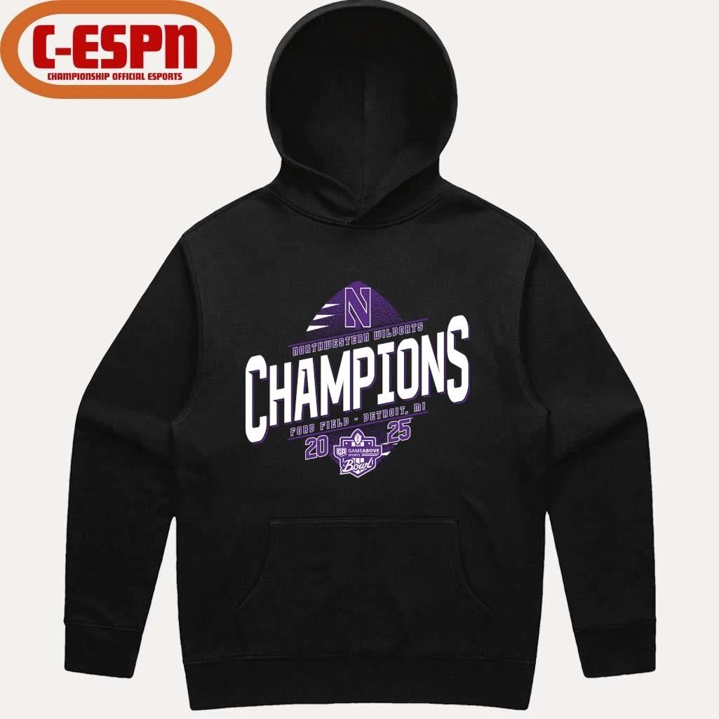 2025 GameAbove Sports Bowl Champions Northwestern Wildcats T-Shirt