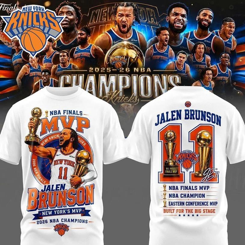 Jalen Brunson New York Knicks 2026 NBA Finals MVP Two Sided Shirt