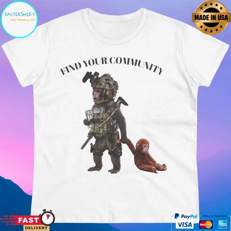 Tactical Punch The Monkey Find Your Community 2026 T-shirts