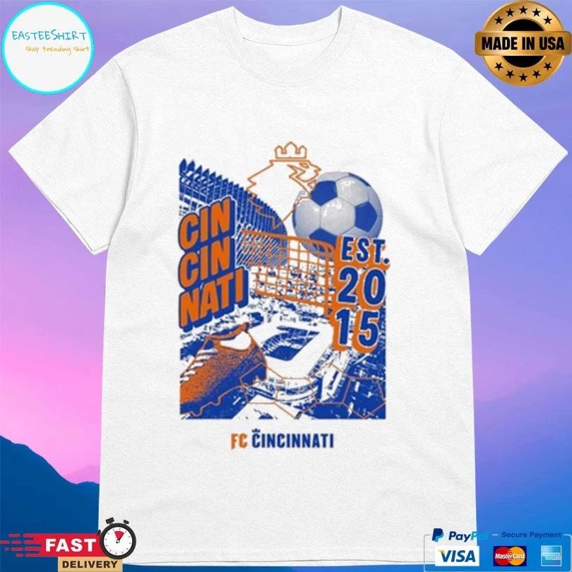 Cincinnati Grunge Collage Est 2015 Fc Cincinnati T-shirts