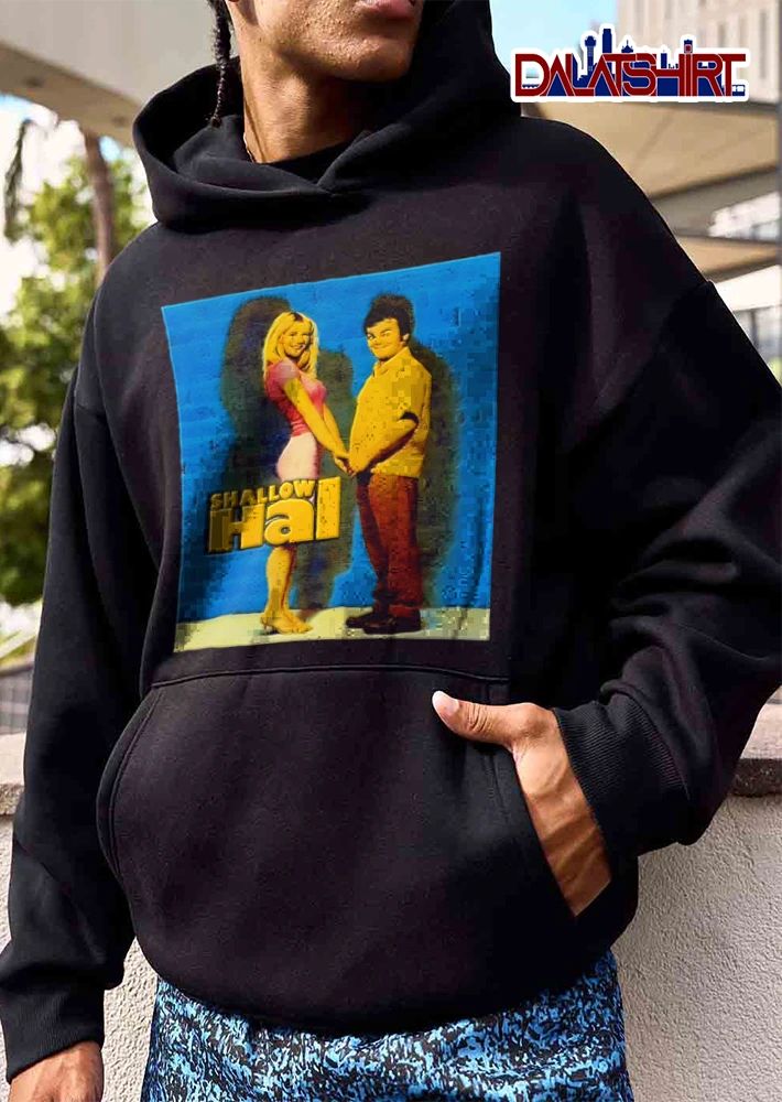 Shallow Hal Jack Black Gwyneth Paltrow Blue Brick Wall Poster shirt