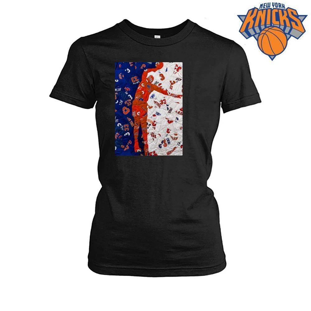 New York Knicks Repurposed Jersey Quilt Design Patrick Ewing Latrell Sprewell Allan Houston Art nba finals 2026 shirt