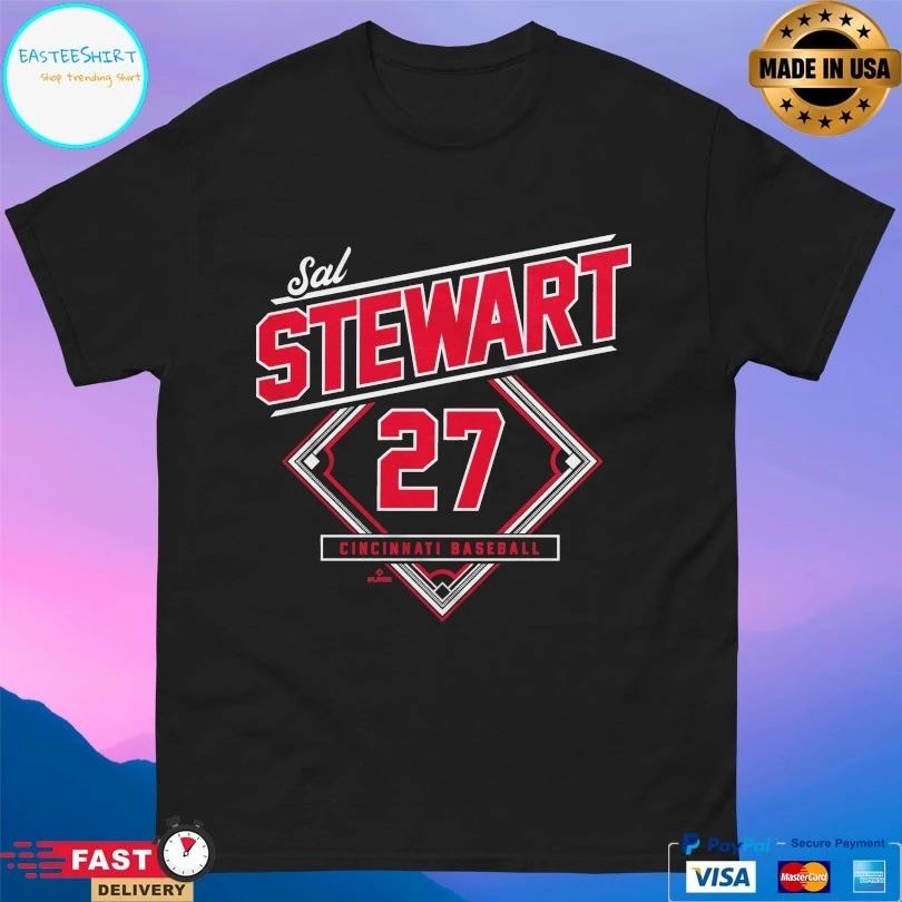 Sal Stewart 27 Cincinnati Baseball Classic Diamond T-shirts
