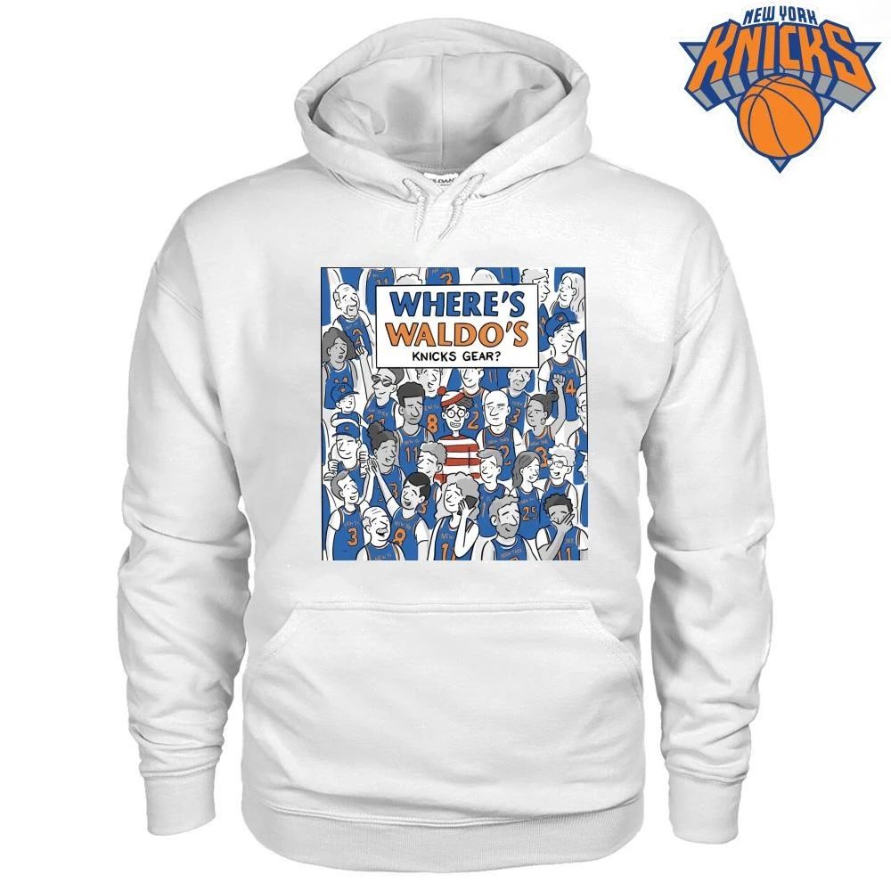 New York Knicks Wheres Waldo Cartoon Fan Crowd Graphic NBA Finals 2026 Shirt