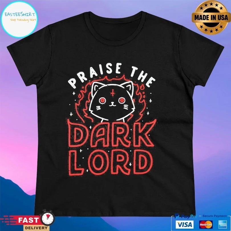 Praise The Dark Lord Cat T-shirt