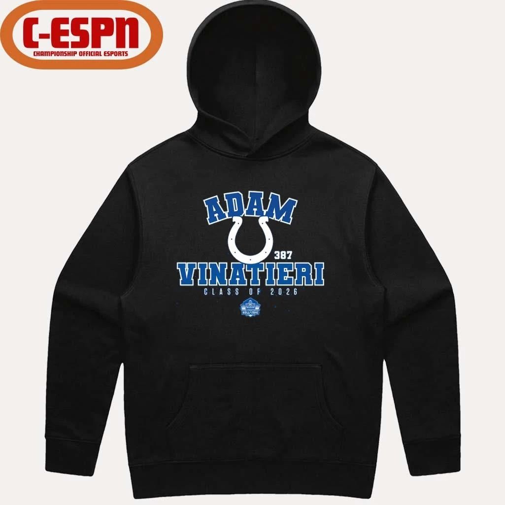 Adam Vinatieri Colts Class of 2026 Hall Of Fame Enshrinee T-Shirt