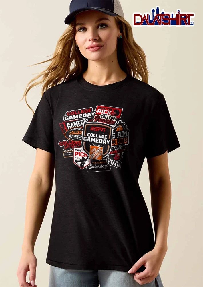 Espn NCAA Trust The Pick 6 Am Club Built By Home Depot Tailgate Time Road To Saturday Collage Football Stickers shirt