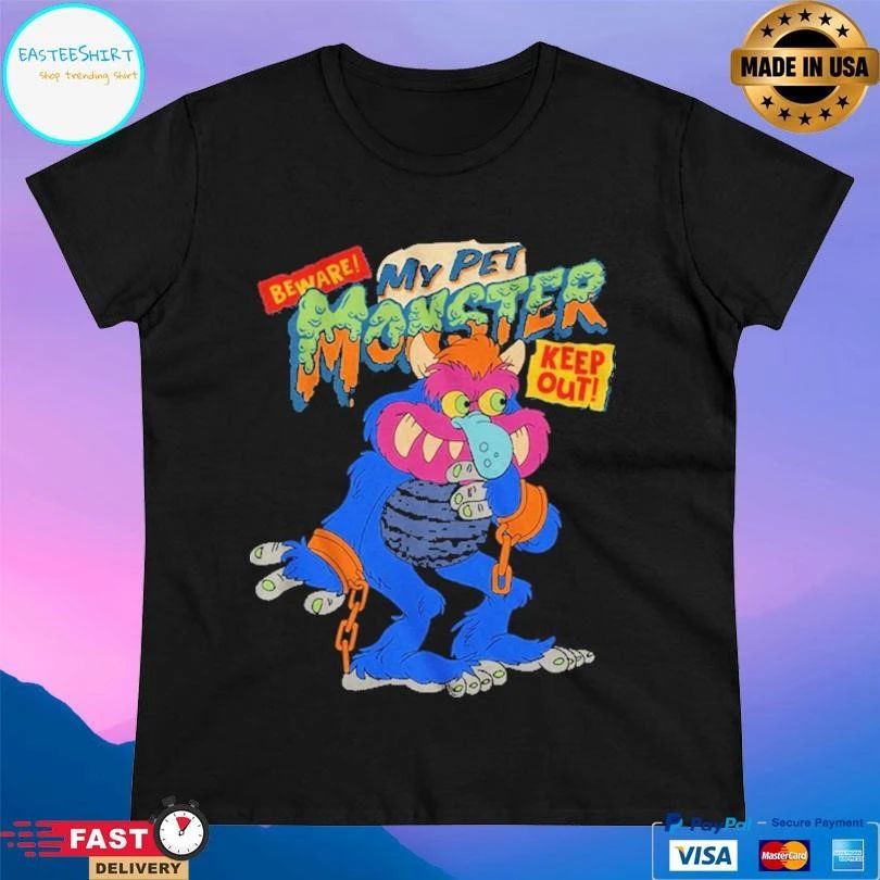 Beware Keep Out Illustration My Pet Monster T-shirts
