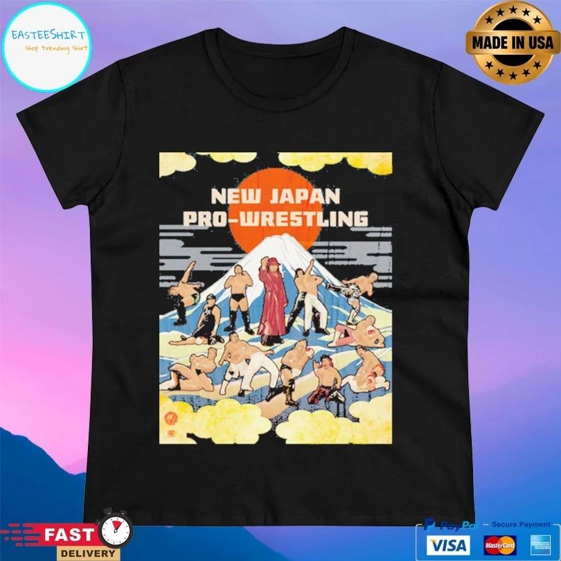 New Japan Painting Sun And Mt Fuji T-shirt