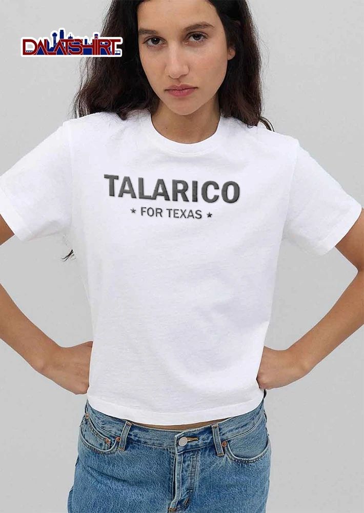 For Texas Talarico Bold Typography Flanked Small Stars shirt