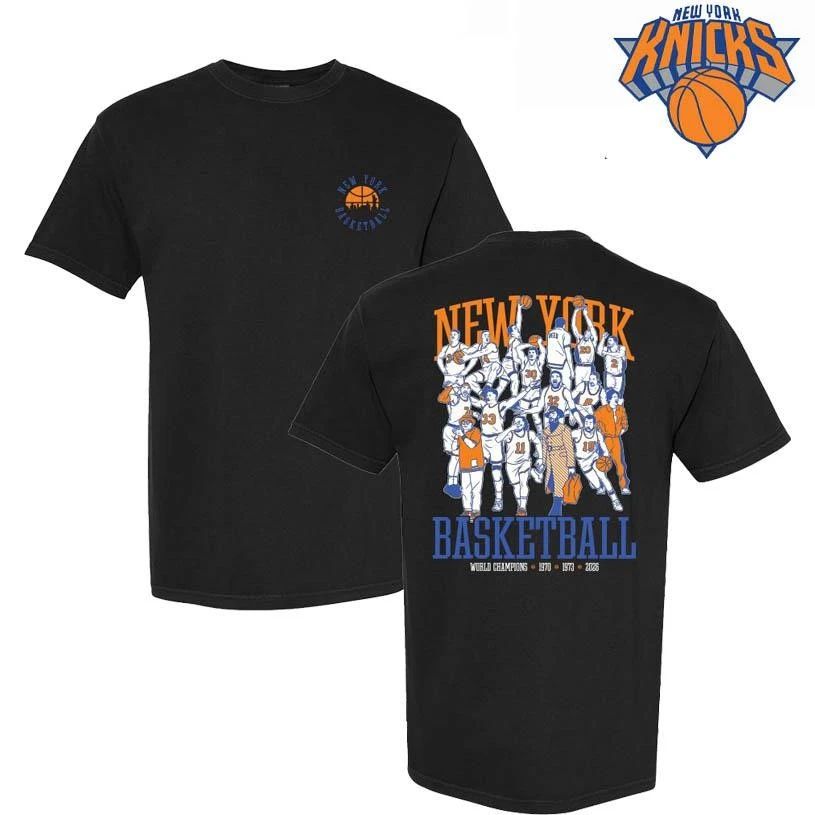 New York Knicks Basketball NBA Champions 2026 Vintage Graphic Two Sided Shirt