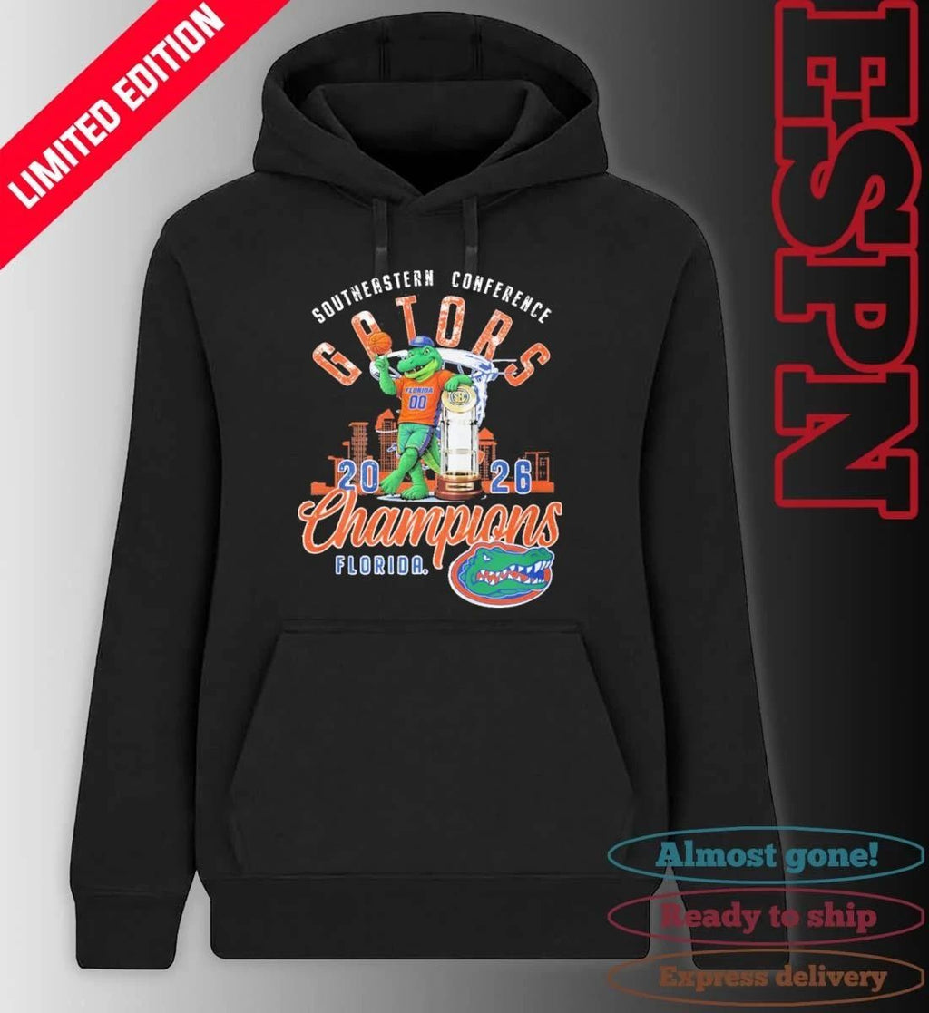 SEC Conference Champions 2026 Florida Gators Basketball Mascot Shirt