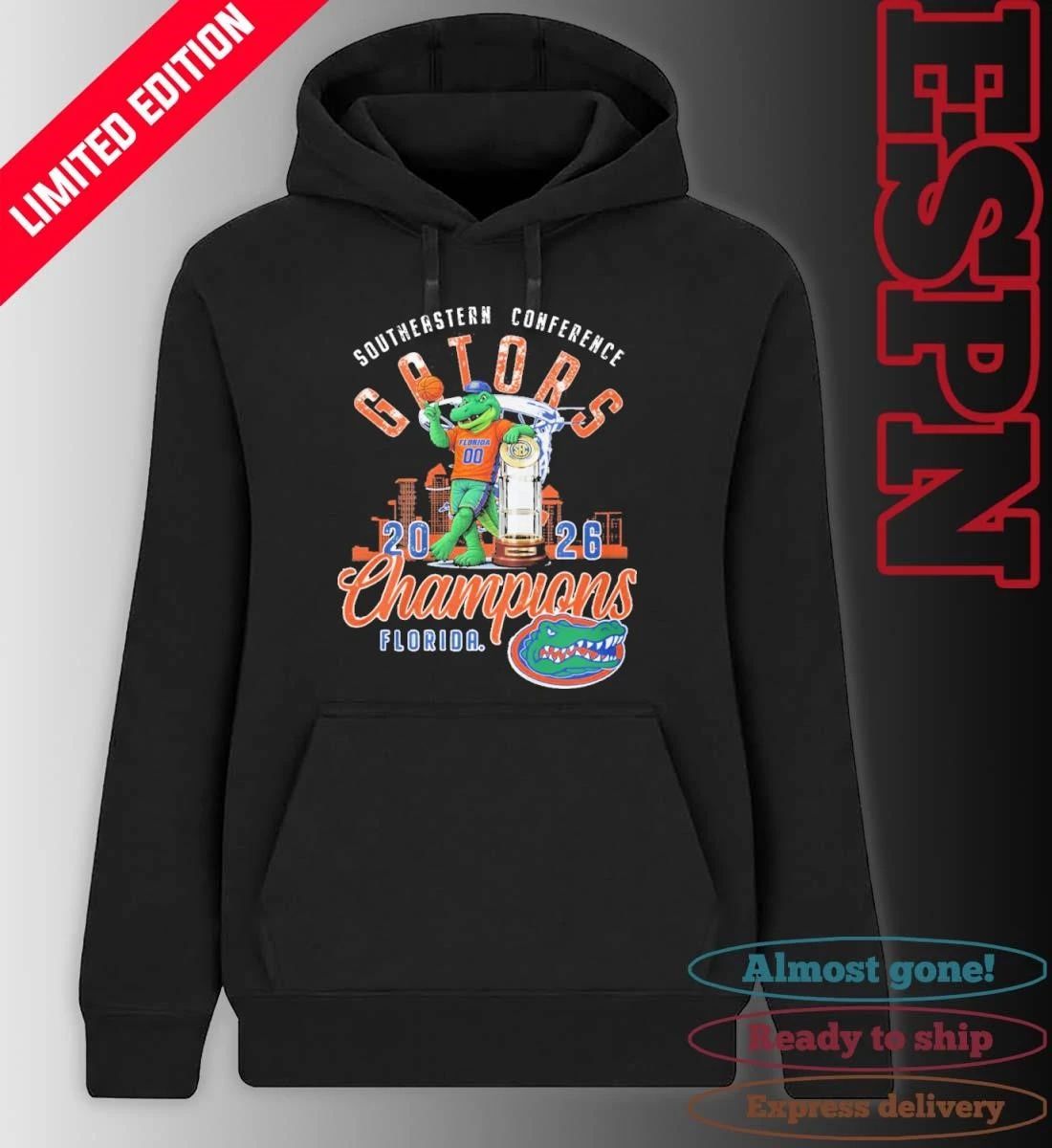 SEC Conference Champions 2026 Florida Gators Basketball Mascot Shirt