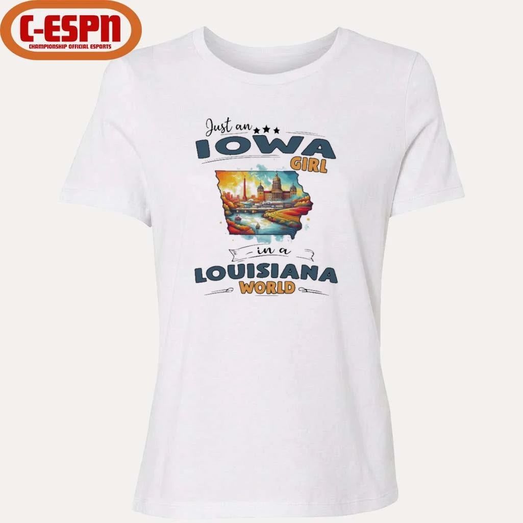 Just An Iowa Girl In A Louisiana World Retro Shirt