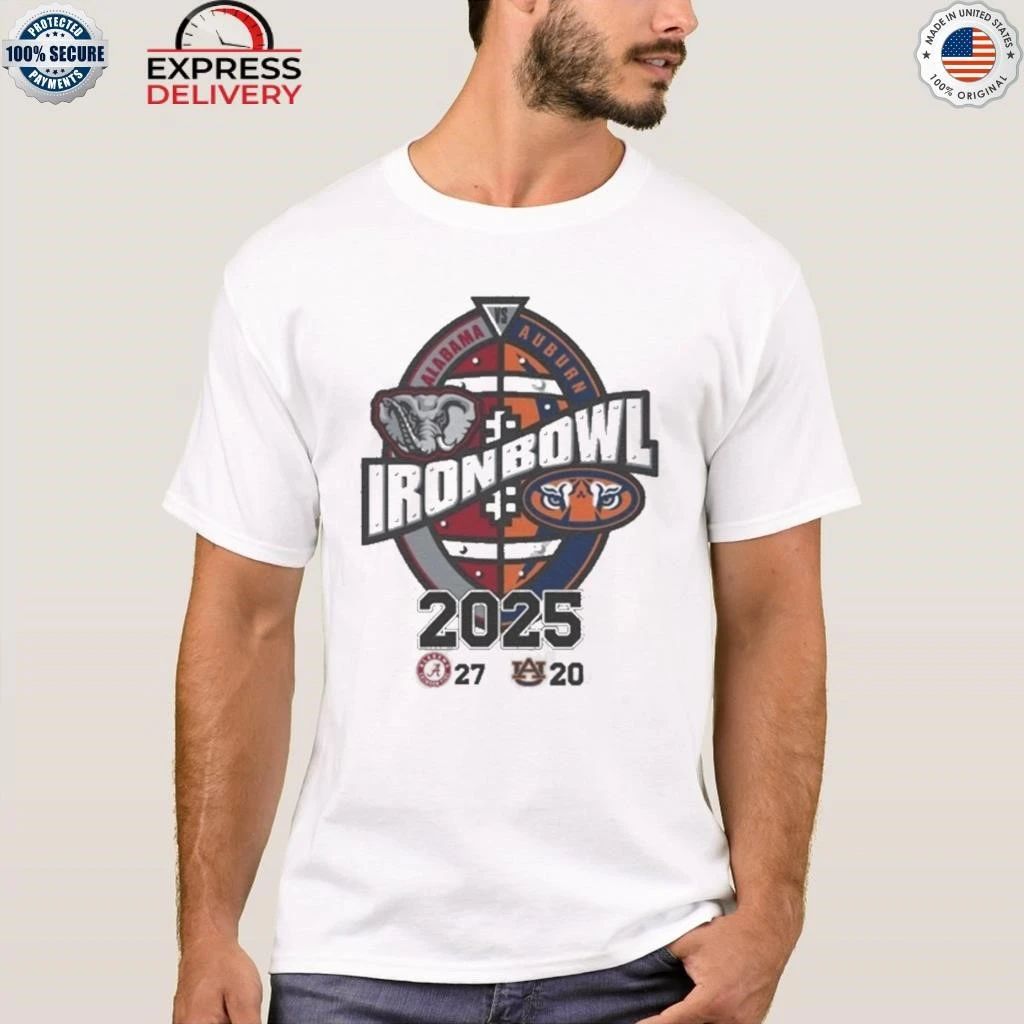 Iron Bowl Alabama Vs Auburn 2025 Score Shirt