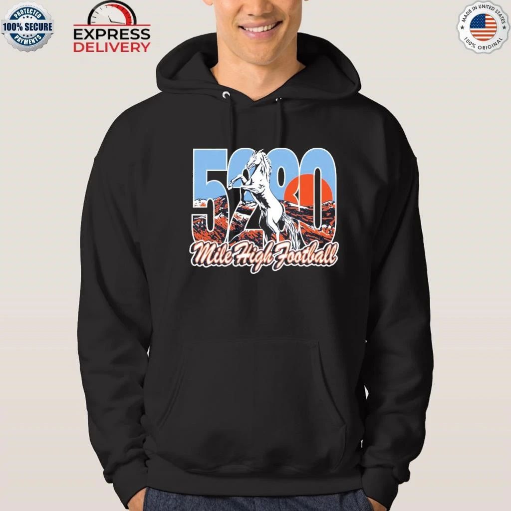 5280 Mile High Football Shirt