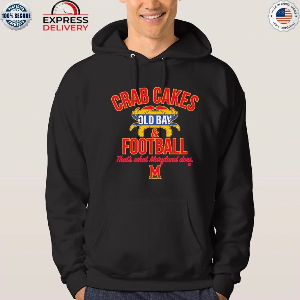 Maryland Terrapins Crab Cakes & Old Bay & Football Shirt