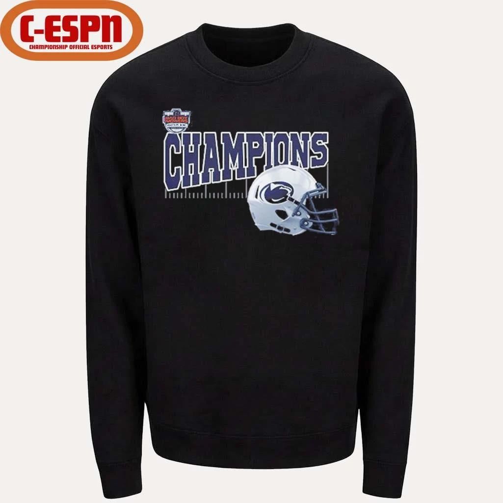 Penn State Nittany Lions 2025 Bad Boy Mowers Pinstripe Bowl Champions Helmet Shirt
