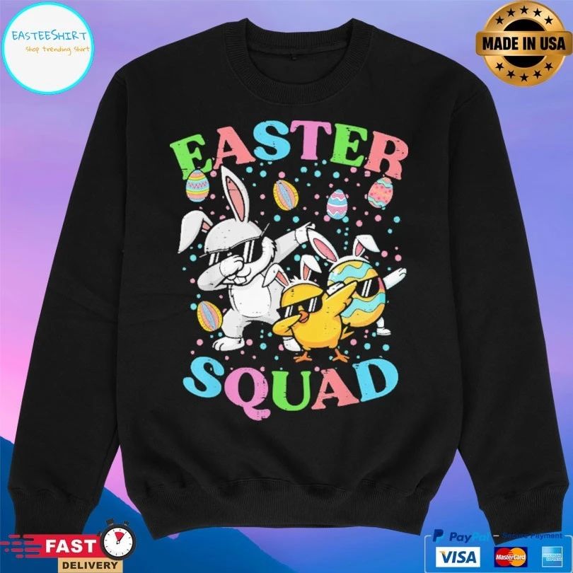 Easter Squad Bunny Dabbing Characters T-shirt