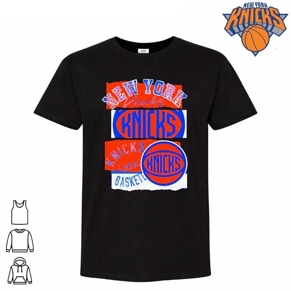 New York Knicks NBA Basketball Team Logo Text Print Graphic Sport T Shirt