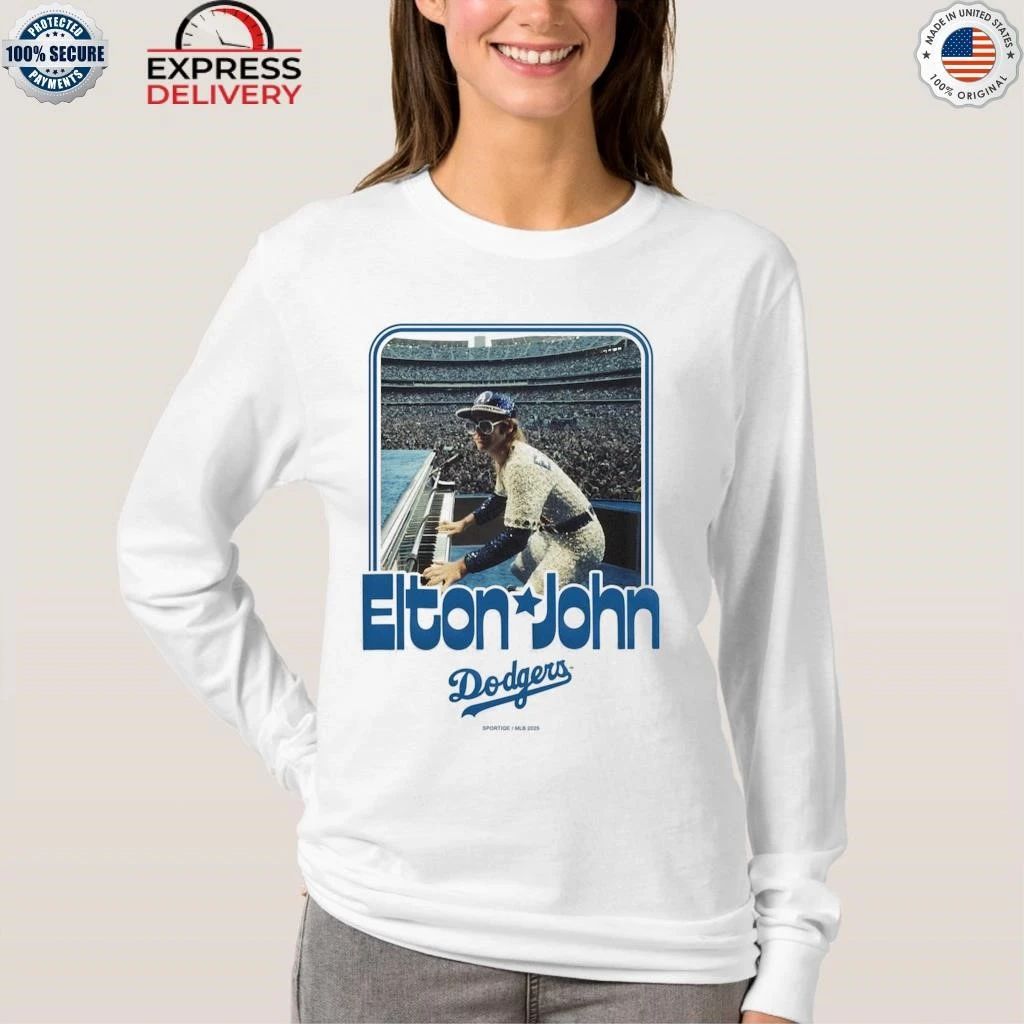 Los Angeles Dodgers x Elton John Sportiqe White Duke Shirt