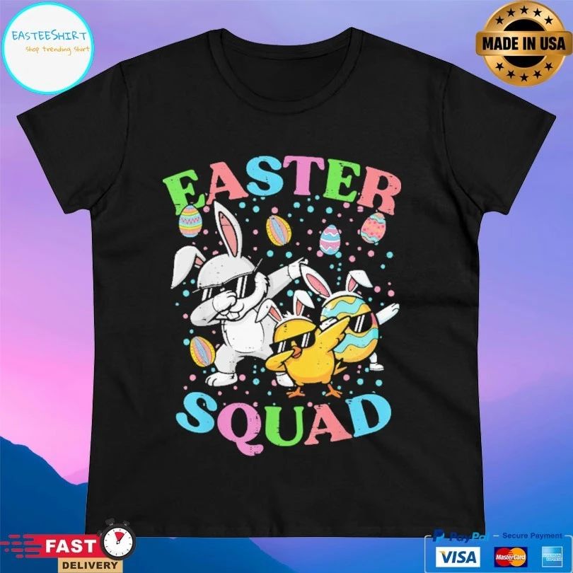 Easter Squad Bunny Dabbing Characters T-shirt