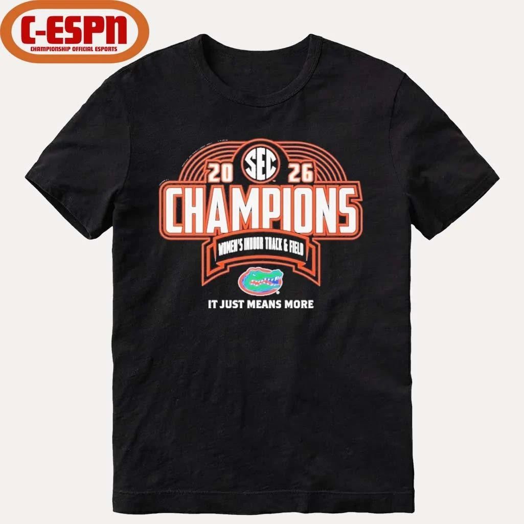 Florida Gators 2026 SEC Women’s Indoor Track & Field Champions Locker Room T-Shirt