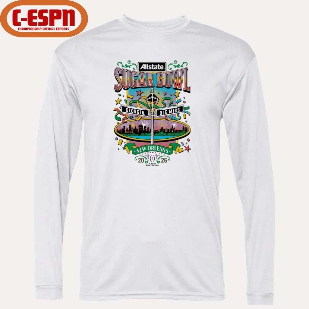 Sugar Bowl Bourbon Street Georgia Vs Ole Miss Shirt