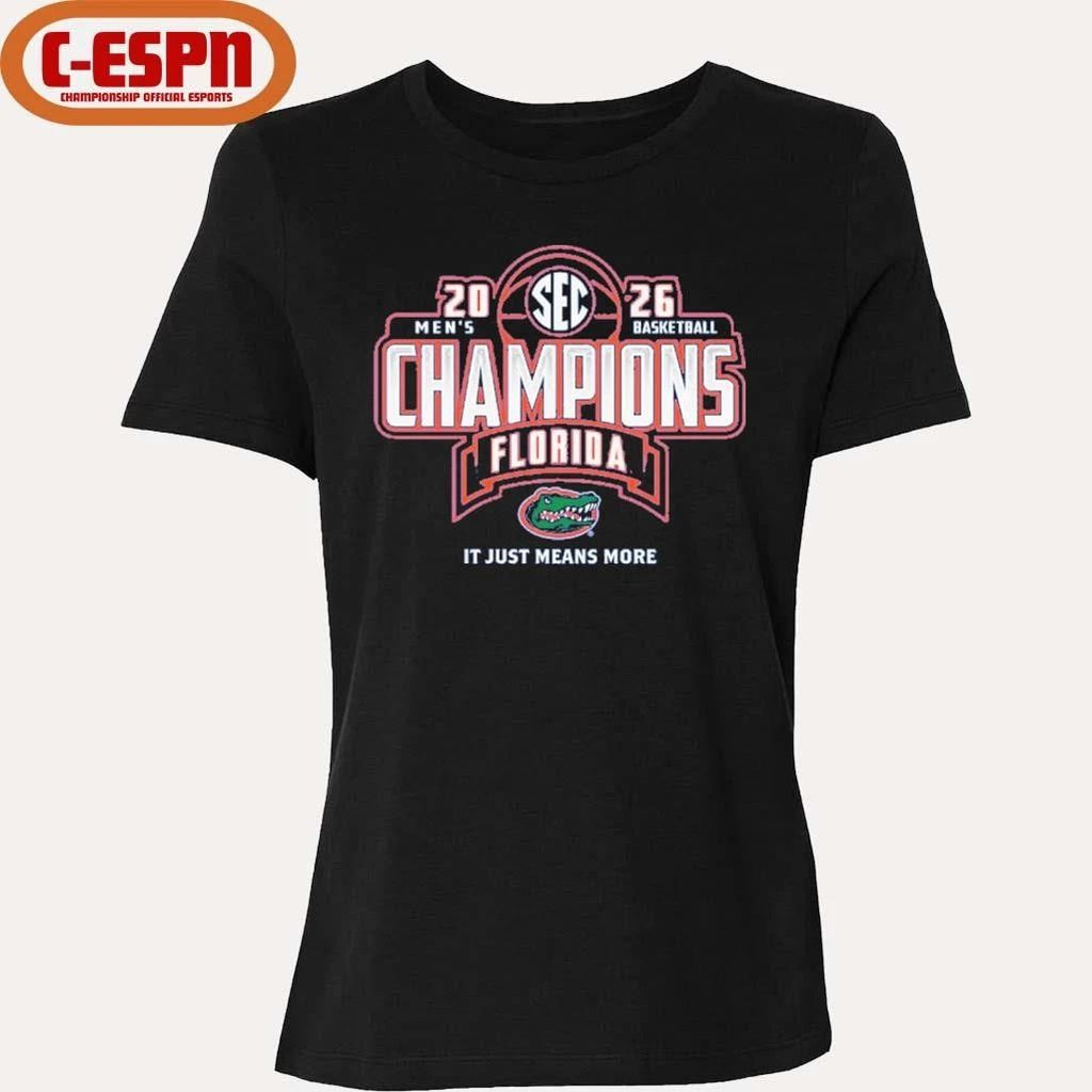 Florida Gators 2026 SEC Men’s Basketball Regular Season Champions Locker Room T-Shirt