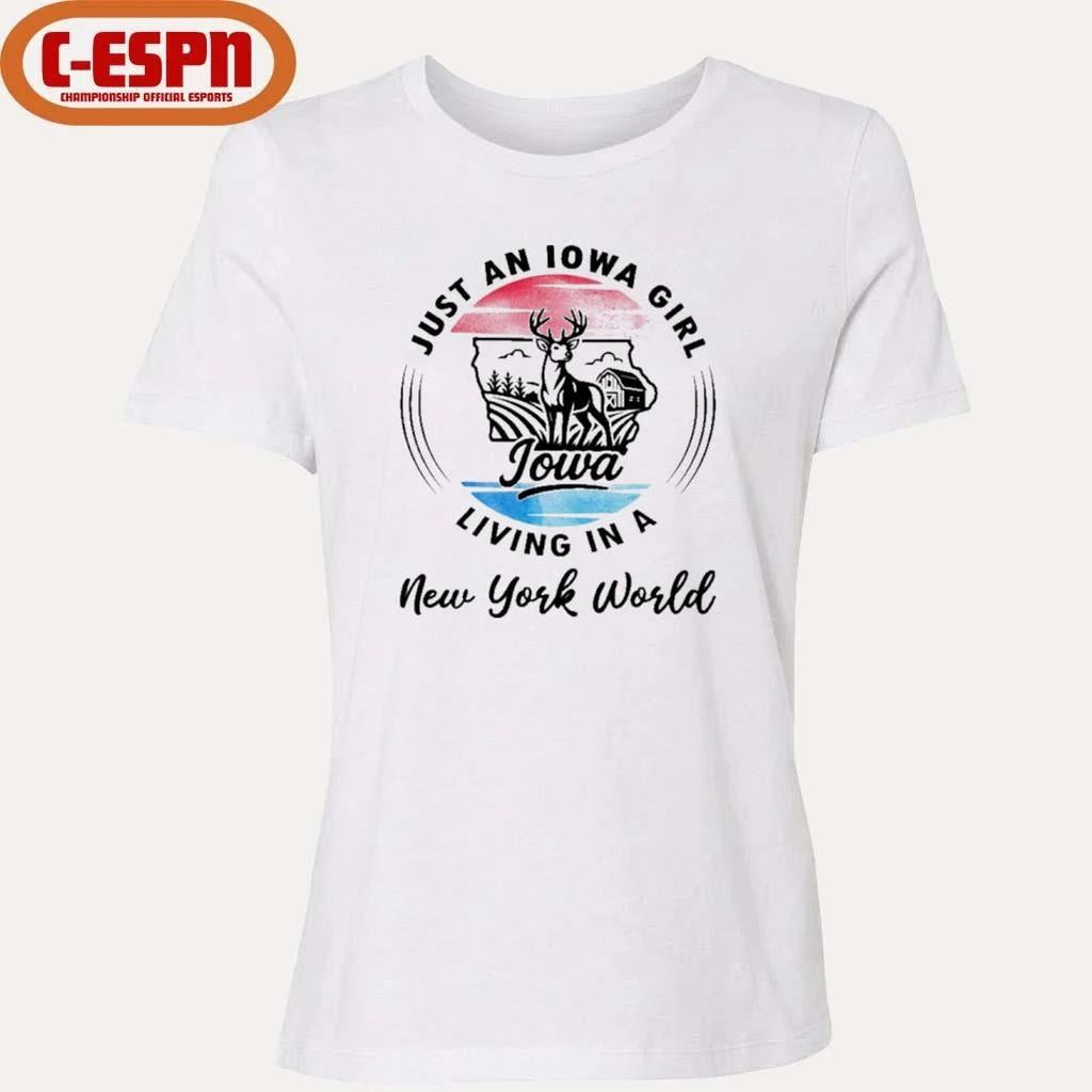 Reindeer Just An Iowa Girl Living In A New York World Shirt