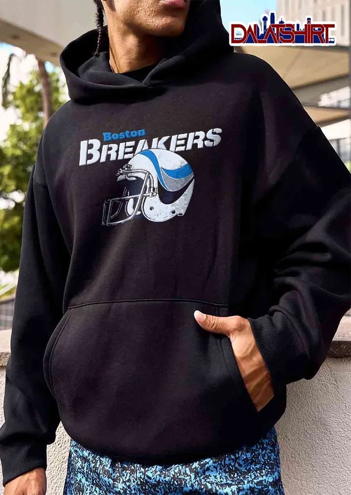 Boston Breakers Distressed Football Helmet Wave Logo Vintage shirt