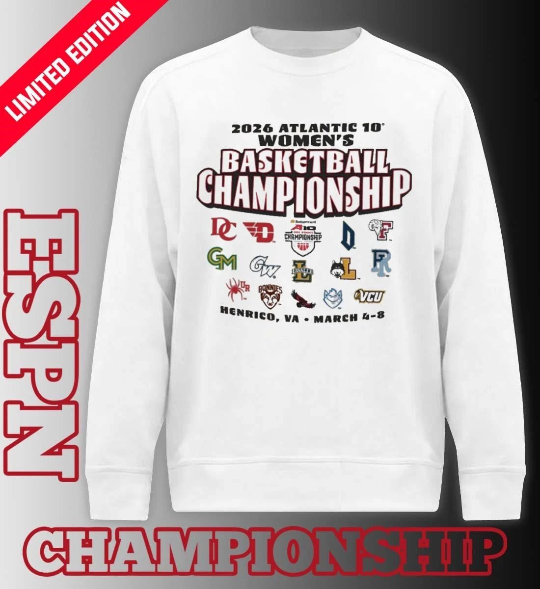 Henrico, VA 2026 A-10 Women’s Basketball Championship March 4-8 T-Shirt