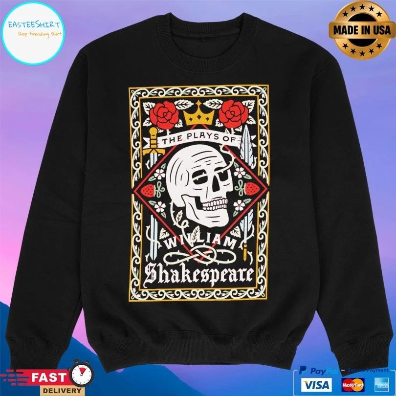 The Plays Of William Shakespeare Skull T-shirt