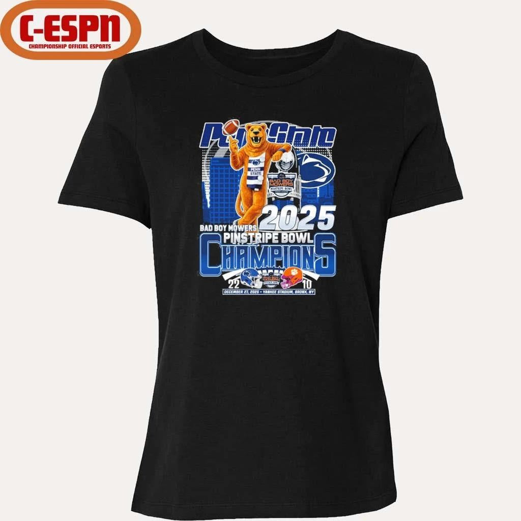 Penn State Mascot Bad Boy Mowers Pinstripe Bowl Champions 2025 Shirt