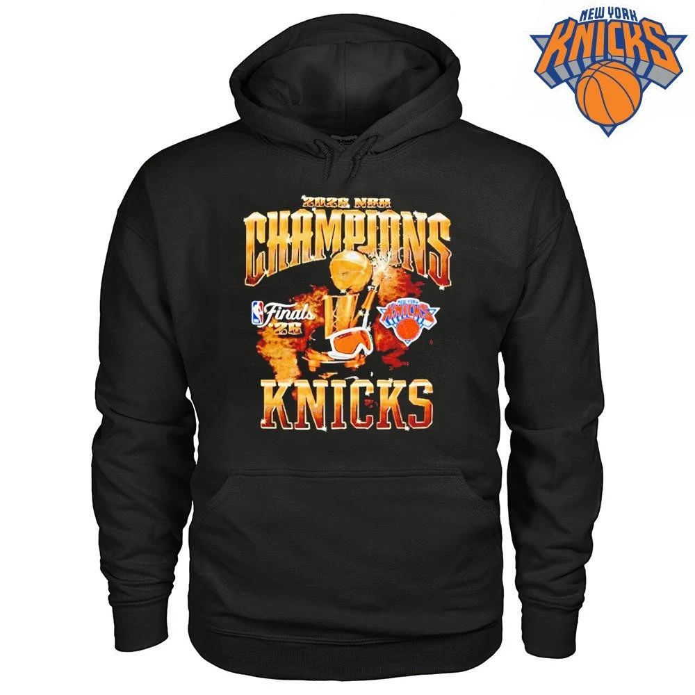 New York Knicks Basketball 2026 Nba Finals Champions Trophy Shirt