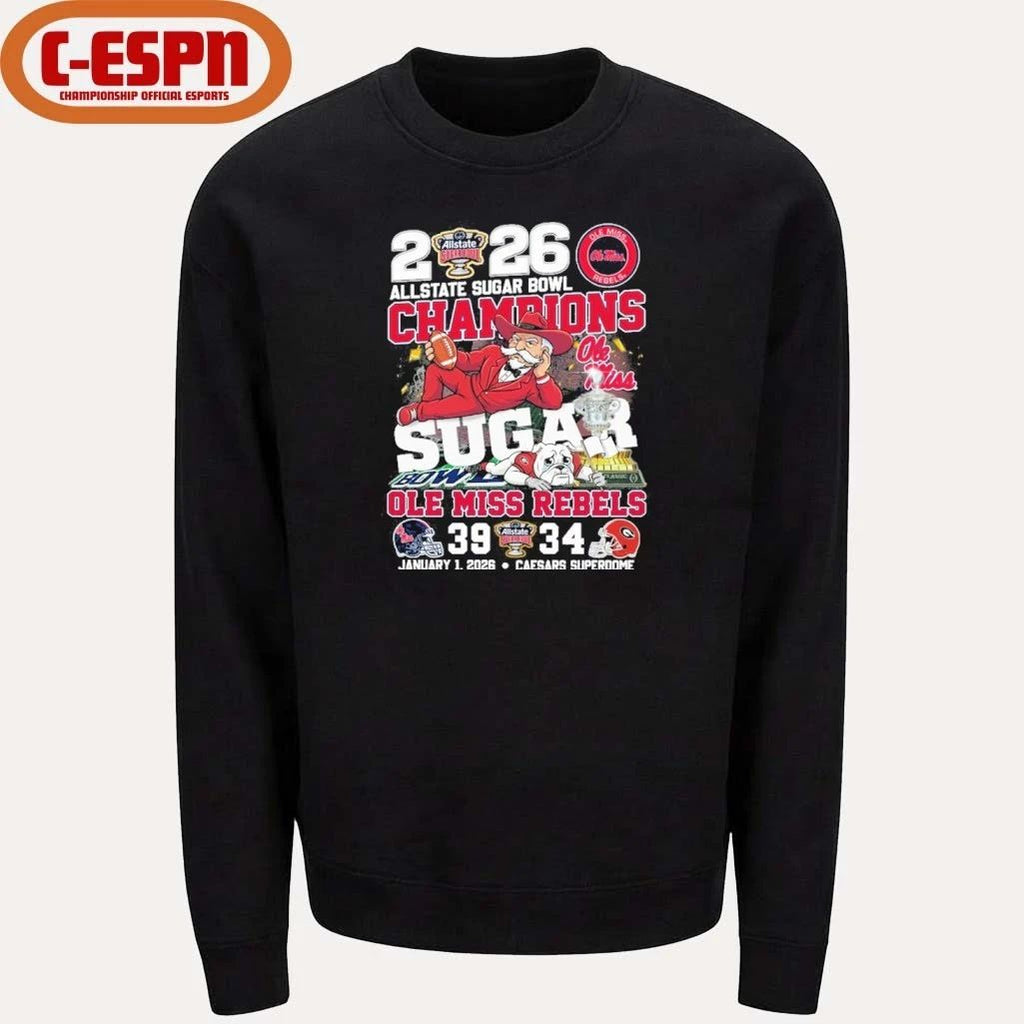 Ole Miss Beat Georgia 2026 Allstate Sugar Bowl Champions Score Shirt
