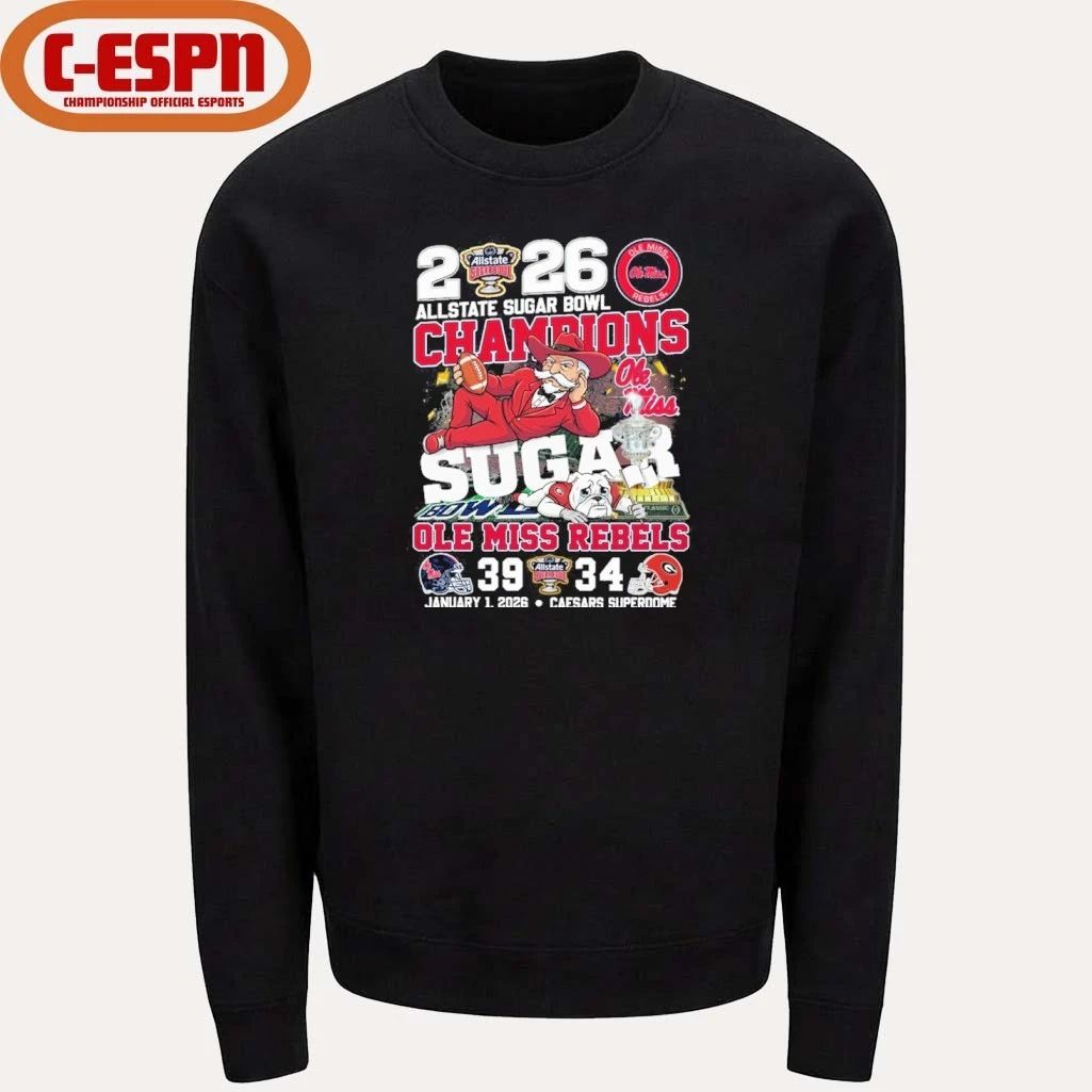 Ole Miss Beat Georgia 2026 Allstate Sugar Bowl Champions Score Shirt