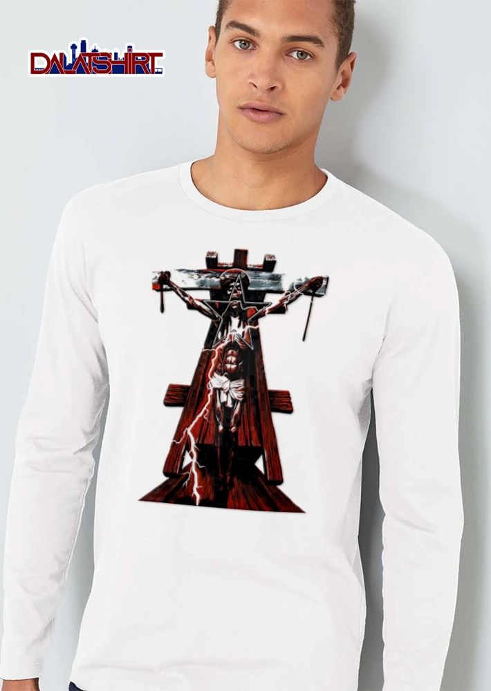 Horror Heavy Metal Crucified Zombie Star Lightning Wooden Cross shirt