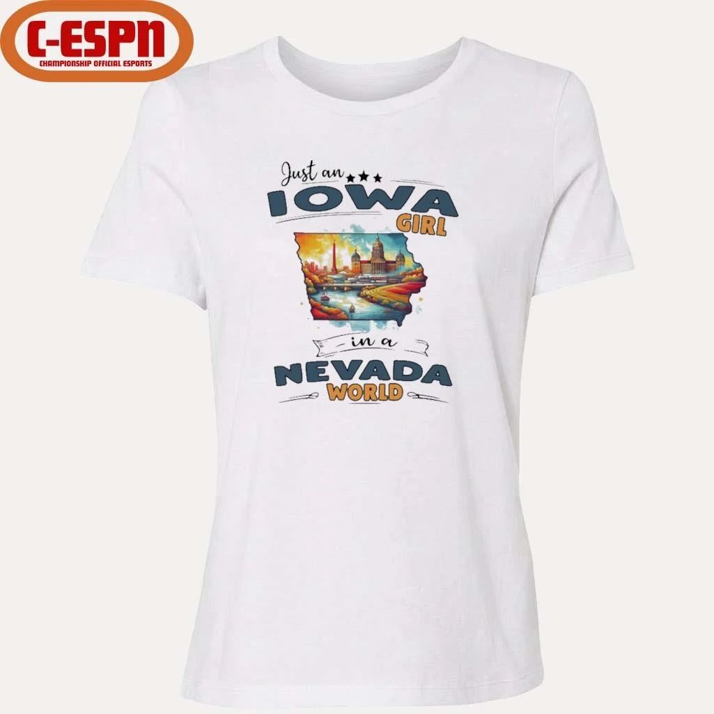 Just An Iowa Girl In A Nevada World Retro Shirt