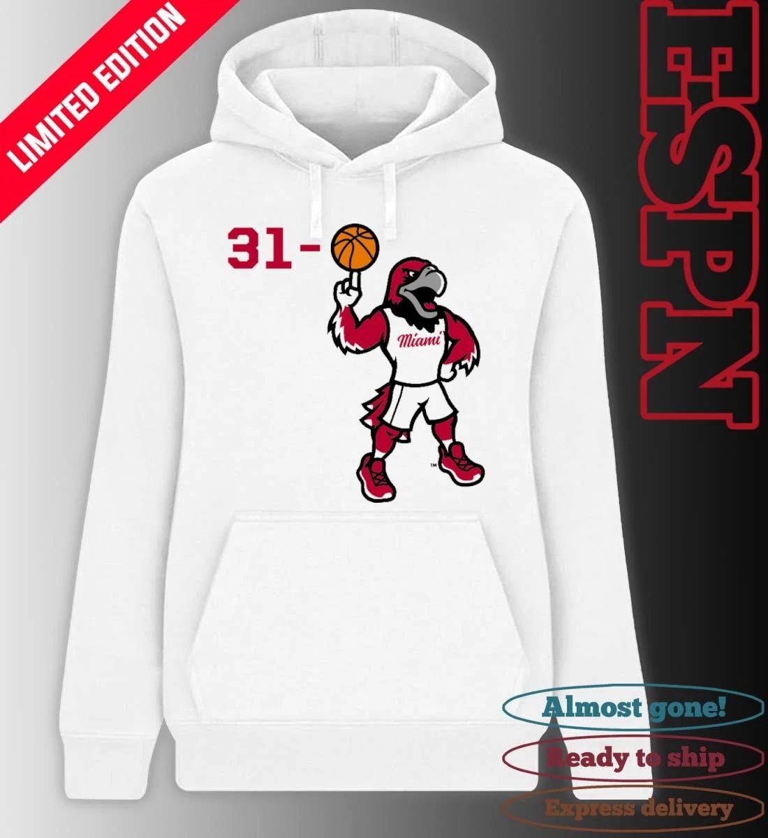31-0 Miami RedHawks Basketball Mascot Shirt